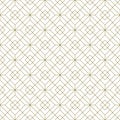 Seamless geometric pattern . Brown on white background .Average thickness lines Royalty Free Stock Photo