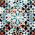 Seamless geometric pattern based on traditional islamic art. Colorful mosaic background AI generated Royalty Free Stock Photo