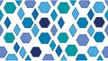 Seamless Geometric Pattern with Blue Shapes Royalty Free Stock Photo