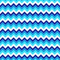 Seamless geometric pattern of broken lines of light and dark blue shades, zigzag, on a white background