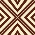 Seamless geometric pattern in brown and beige colors. Abstract background. Vector illustration. AI generated Royalty Free Stock Photo