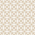Seamless geometric pattern . Brown lines. Average thickness Royalty Free Stock Photo
