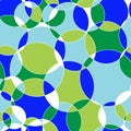 Seamless geometric pattern circles in green blue color. Repeating linear texture for wallpaper, packaging, banner Royalty Free Stock Photo