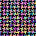 Seamless geometric pattern. Classic Hounds-tooth pattern in pixel art style.