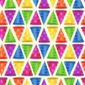 Seamless geometric pattern with colored festive paper caps. Hats for the party