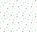 Seamless geometric pattern with colorful elements, vector background.