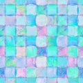 Seamless geometric pattern with colorful watercolor abstract overlapping shapes background Royalty Free Stock Photo