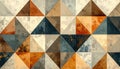 Geometric Mosaic Texture with Earthy Tones Royalty Free Stock Photo