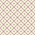 Seamless geometric pattern, fashion design in pale taupe, cream and chartreuse green colors.