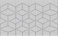 Seamless Geometric Hexagon Line Pattern with 3D Optical Illusion Royalty Free Stock Photo