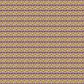 Seamless Geometric Triangle Pattern with Yellow and Purple Dotted Tribal Zigzag Rows Royalty Free Stock Photo