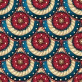 Seamless geometric pattern in fish scale design.
