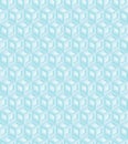 Seamless geometric pattern formed of blue cubes