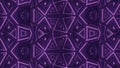 Seamless Geometric Pattern of Glowing Purple Neon Triangles and Hexagons on a Dark Background Royalty Free Stock Photo
