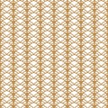 Seamless geometric pattern of gold intersecting circles on white background Royalty Free Stock Photo