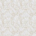 Seamless geometric pattern on grey marble background. Abstract gold polygonal geometric shapes / crystals