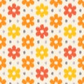 Seamless geometric pattern, ikat fabric style.