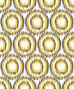 Seamless geometric pattern, ikat fabric style.