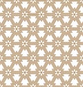 Seamless pattern in lite brown geometric lines.