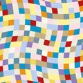 Seamless geometric pattern of multicolored squares of cool tones Royalty Free Stock Photo