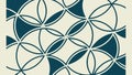 Seamless geometric pattern of overlapping circles design vector design Generative AI Royalty Free Stock Photo