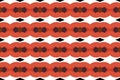 Seamless geometric pattern. In red, brpwn, black, white colors Royalty Free Stock Photo