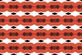 Seamless geometric pattern. In red, brpwn, black, white colors Royalty Free Stock Photo