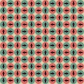 Seamless Geometric Pattern in Retro Colors for Hipsters