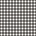 Seamless geometric pattern with rounded grid, lattice. Black and white texture Royalty Free Stock Photo