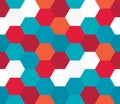 Seamless geometric pattern. Colorful infinity abstract honeycomb geometrical background. Royalty Free Stock Photo