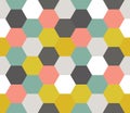 Seamless geometric pattern. Colorful infinity abstract honeycomb geometrical background. Royalty Free Stock Photo