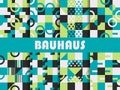 Seamless geometric pattern set. Bauhaus design. Background memphis style of the 80s. Vector Royalty Free Stock Photo