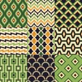 Seamless geometric pattern set Royalty Free Stock Photo