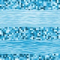Seamless geometric pattern with waves. Marine abstract backgrou