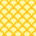 Seamless geometric pattern with waves in retro style.