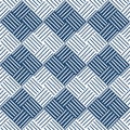 Seamless geometric pattern with white and blue freehand lines vector