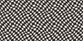 Seamless geometric pattern with woven and distorted checkers Royalty Free Stock Photo