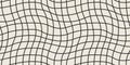 Seamless geometric pattern with woven and distorted checkers Royalty Free Stock Photo