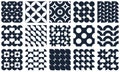 Seamless geometric patterns set, abstract vector backgrounds for wallpaper or websites or wrapping paper print created with black Royalty Free Stock Photo