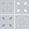 Seamless geometric patterns set. Royalty Free Stock Photo