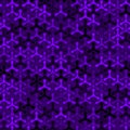 Seamless Geometric Purple Triangles on Black Background Vector Pattern Royalty Free Stock Photo