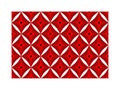 Seamless geometric red and white stripes on white background. quadrilateral pattern ornament vector. Decoration fabric. Royalty Free Stock Photo