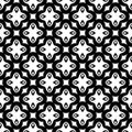 Black and white seamless repeated geometric art pattern background. Textile, books. Royalty Free Stock Photo