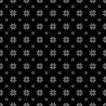 Decorative Seamless Floral Geometric Black & White Pattern Background Royalty Free Stock Photo