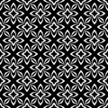 Decorative flower black and white seamless repeated geometric pattern background. Textile, books,str.