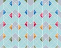 Seamless geometric simple pastel color hearts pattern wallpaper