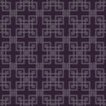 Seamless Geometric Square Pattern Silver Metallic Lines on Black Background Ã¢â¬\' Vector for Wallpaper, Fabric, Tile Royalty Free Stock Photo