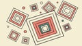 Seamless Geometric Squares Pattern, Intersecting Abstract Design, vector design Generative AI Royalty Free Stock Photo