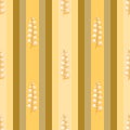 Seamless geometric striped yellow beige pattern stylish background, wallpaper with an ornament of colorful stripes and floral Royalty Free Stock Photo