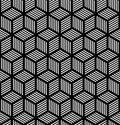 Seamless geometric texture in op art design.